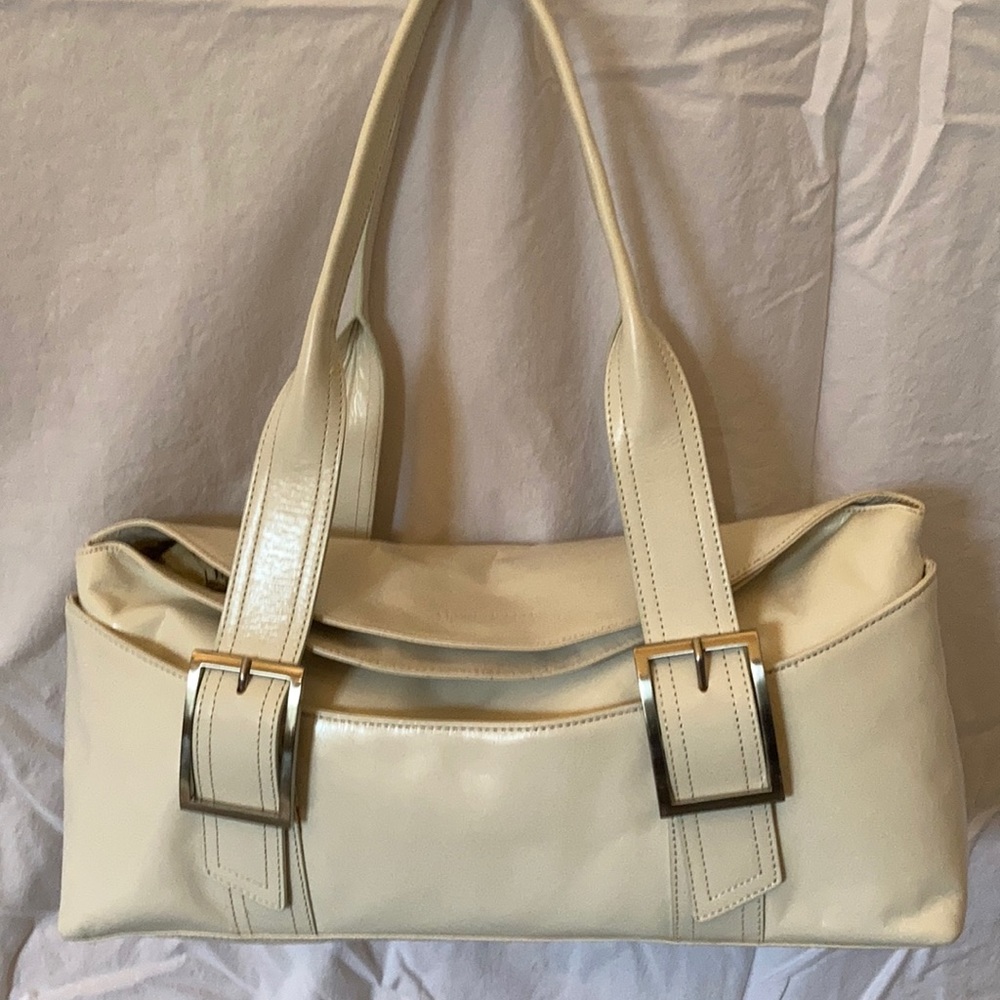 Y2K White Leather Bag